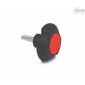 Image of ELESA Lobe knob-VTT.40-C-p-M8x40-C6 Red