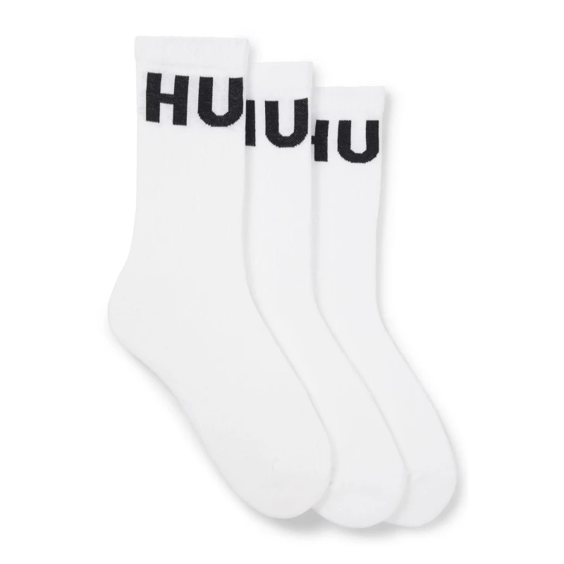 Image of Hugo 3 Pack of Iconic Socks White male 9-12