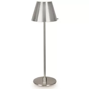 Image of Linea Verdace Jin Floor Lamp With Tapered Shade Satin Nickel