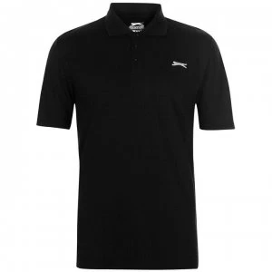 Image of Slazenger Check Golf Polo Mens - Black