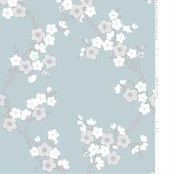 Image of Graham and Brown Super Fresco Cherry Blossom Wallpaper - Teal