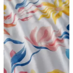 Image of Home Summer Floral Pastel Super King Duvet Cover Set Reversible Bedding Bed Set - Multicoloured - Portfolio