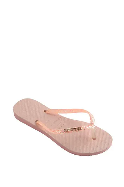 Image of Havaianas Havaianas Slim Glitter Flourish Flip Flop Pink