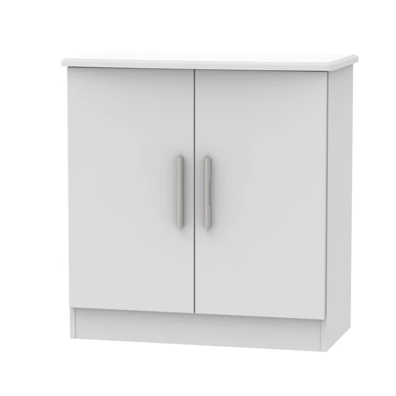 Image of Harrow 2 Door Cabinet In Grey Matt (Ready Assembled)
