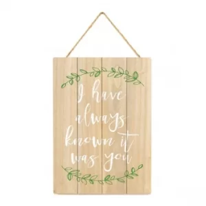 Image of Love Story I Have Always Known Large Plaque