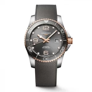 Image of Longines HydroConquest Mens Grey Rubber Strap Watch