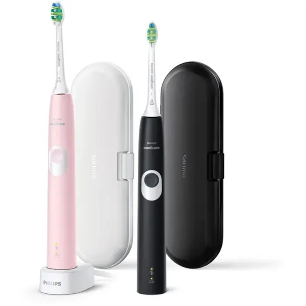 Image of Philips Sonicare ProtectiveClean 4300 HX6800/35 Black & Pink Electric Toothbrush