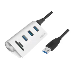 Image of LogiLink CR0045 interface hub USB 3.2 Gen 1 (3.1 Gen 1) Type-A...