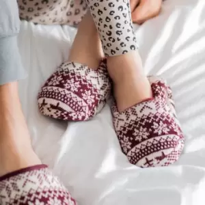 Image of totes Mini Me Family Collection Full Slippers Red