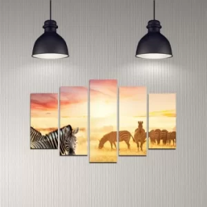 Image of 5DMDF-40 Multicolor Decorative MDF Painting (5 Pieces)