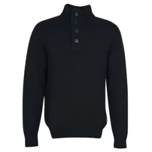 Image of Barbour Mens Patch Half Zip Black Medium