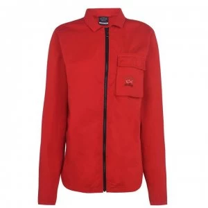 Image of Paul And Shark Crew Basic Logo Over Shirt - Red 577