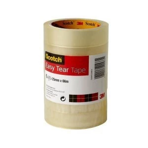 Image of 3M Scotch 25mm x 66m Easy Tear Transparent Tape Pack of 6 Offer Buy 3 Packs for the Price of 2 Jan Dec 2019
