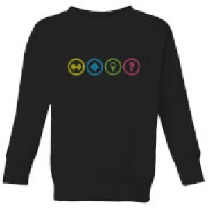 Image of Crystal Maze Game Modes Kids Sweatshirt - Black - 3-4 Years