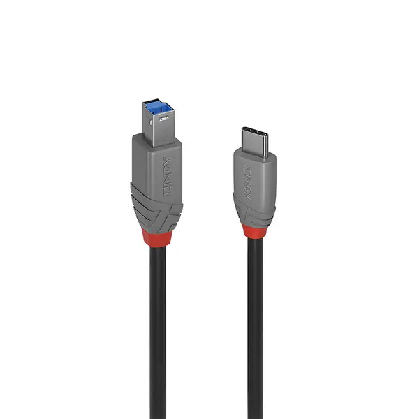 Image of Lindy 2m USB 3.2 Type C to B Cable, Anthra Line