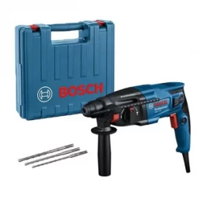 Image of Bosch GBH 2-21 SDS Plus Rotary Hammer Drill 240v With 3 x SDS Bits