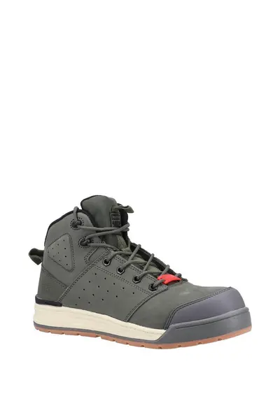 Image of Hard Yakka '3056 Lace Zip' Safety Boots Green