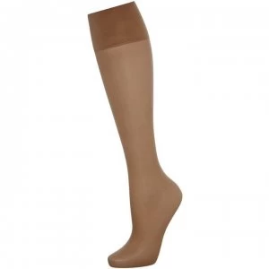 Image of Charnos 5 Per Packet Sheer Knee High Socks - Burgundy