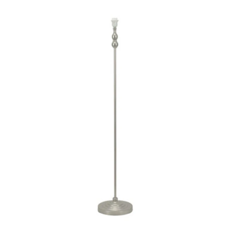 Image of ValueLights Maggie Metal Candlestick Slim Floor Lamp Base Silver