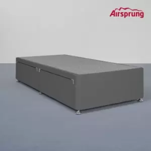 Image of Airsprung Kelston Single 2 Drawer Divan - Charcoal