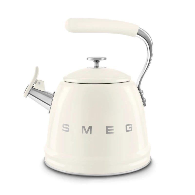Image of Smeg 50's Style WKF01CR Whistling Hob Kettle - Cream