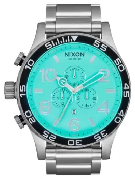 Image of Nixon A083-2084-00 51-30 Chrono Turquoise Chronograph Dial Watch