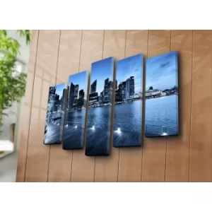 Image of 5PATK-59 Multicolor Decorative Canvas Painting (5 Pieces)