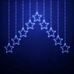 Image of Festive 120cm x 120cm Star Curtain Light Cool White