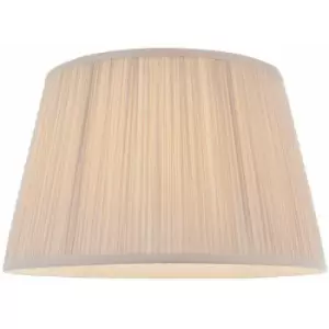 Image of 14' Elegant Round Tapered Drum Lamp Shade Dusky Pink Gathered Pleated Silk Cover