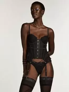 Image of Hunkemoller Fleur Bustier - Black, Size 36D, Women