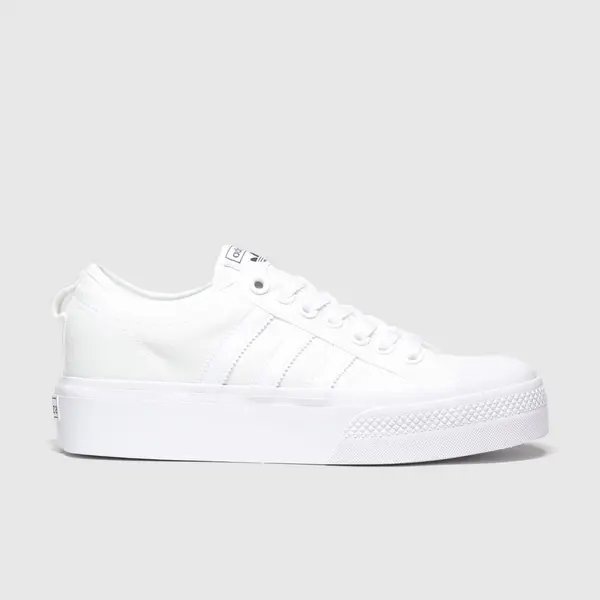 Image of adidas nizza platform trainers in white White UK 4 (EU 36?)