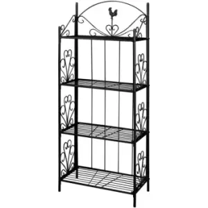 Image of Vidaxl - Plant Rack Square Black - Black