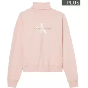 Image of Calvin Klein Jeans Plus Size Monogram Roll Neck - Pink