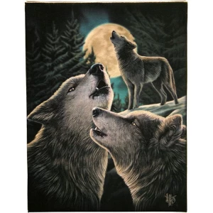 Image of Large Wolf Song Canvas Picture by Lisa Parker