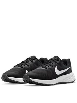 Image of Nike Revolution 6 Junior Trainers - Black/White, Size 3