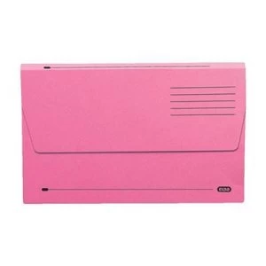 Image of Elba Foolscap Document Wallet Half Flap Mediumweight 260gsm Bordeaux Pack of 50