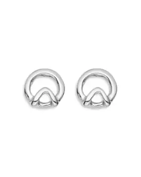 Image of Uno de 50 Game Of 3 Triangle & Circle Stud Earrings