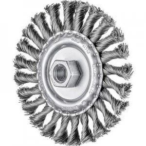 Image of PFERD HORSE round brush zopft 115 x 22mm wire thickness 0.5mm With thread M14 43312002