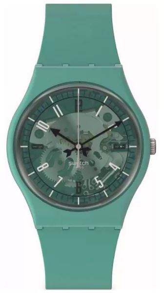 Image of Swatch SO28G108 Photonic Turquoise (39mm) Turquoise Dial / Watch