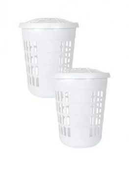 Image of Wham Deluxe Round Laundry Hampers - Set Of 2