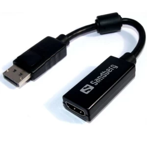 Image of Sandberg DisplayPort Male to Female HDMI Converter cable Black, 5 Year Warranty