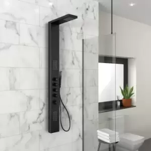 Image of Black Thermostatic Shower Tower with Pencil Handset - Provo