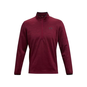 Image of Under Armour Half Zip Fleece Top Mens - Red