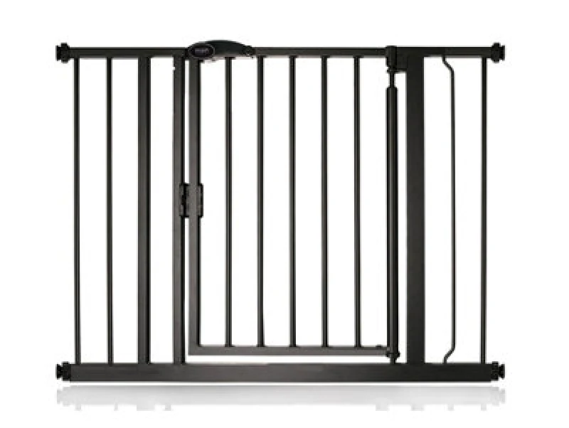 Image of Bettacare Auto Close Pet Gate, 96.6Cm - 103.6Cm, Matt Black, Pressure Fit Stair Gate For Dog & Puppy