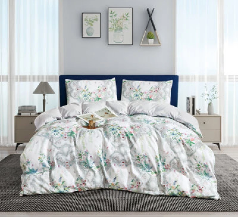 Image of Ezysleep Ezysleep Isla Floral Printed Duvet Set Size: Double Multi Double Unisex 0721545366078