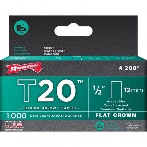 Image of Arrow T20 Wiring Staples 12mm Pack of 1000