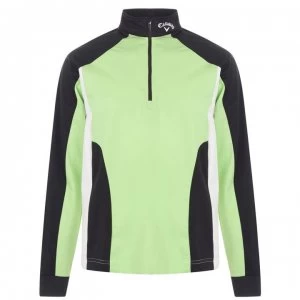 Image of Callaway Long Sleeve Zip Top Mens - Jade Lime