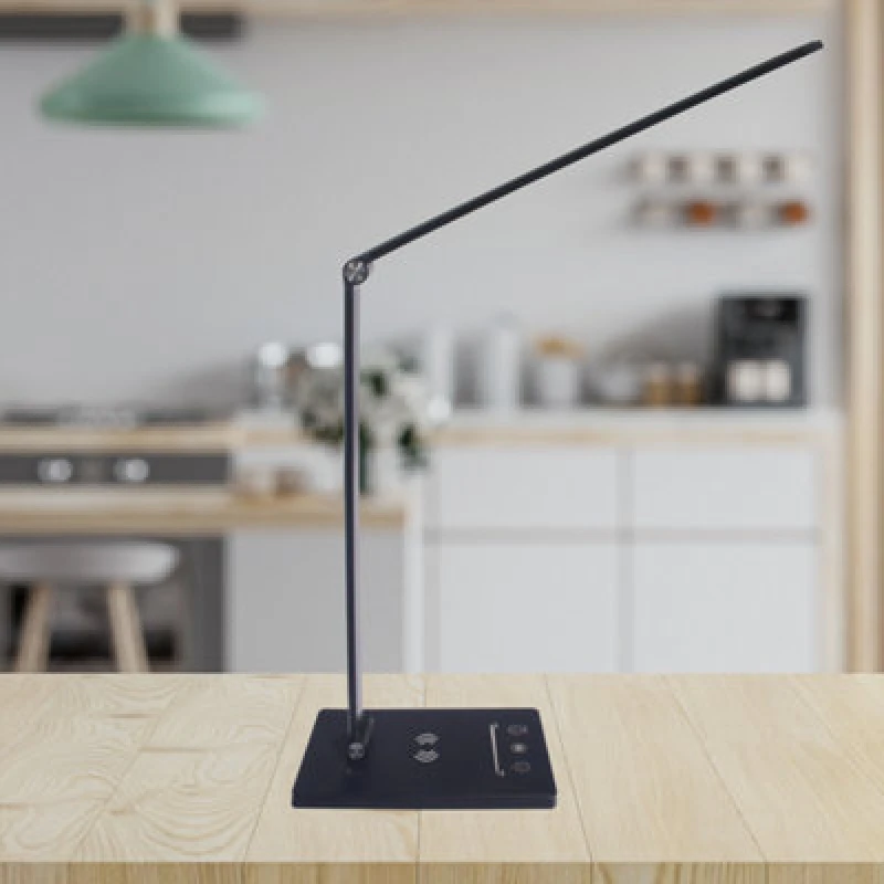 Image of Milagro Vario Black Desk Lamp Wireless Phone Charging Adjustable Dimmable Black unisex