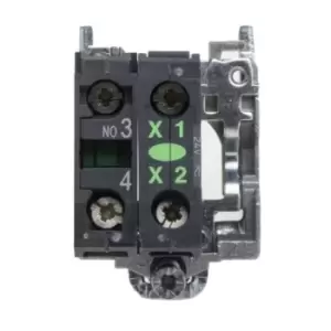 Image of Schneider Electric Harmony XB4 Contact & Light Block - 1NO Green, 24 V ac/dc