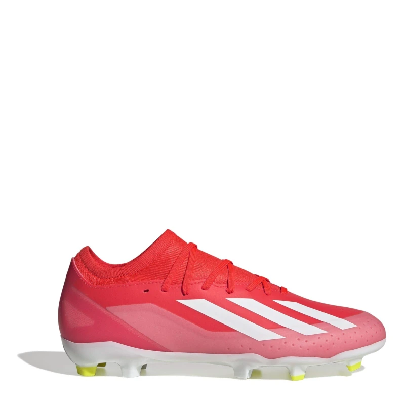 Image of adidas X Crazyfast League Firm Ground Football Boots Red/Wht/Yellow male 10.5